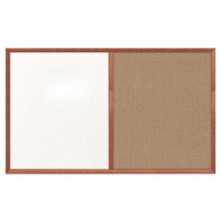 United Visual Products Slim Style Indoor Enclosed Corkboard, 24 UV502SC-BLACK-DRKSPR